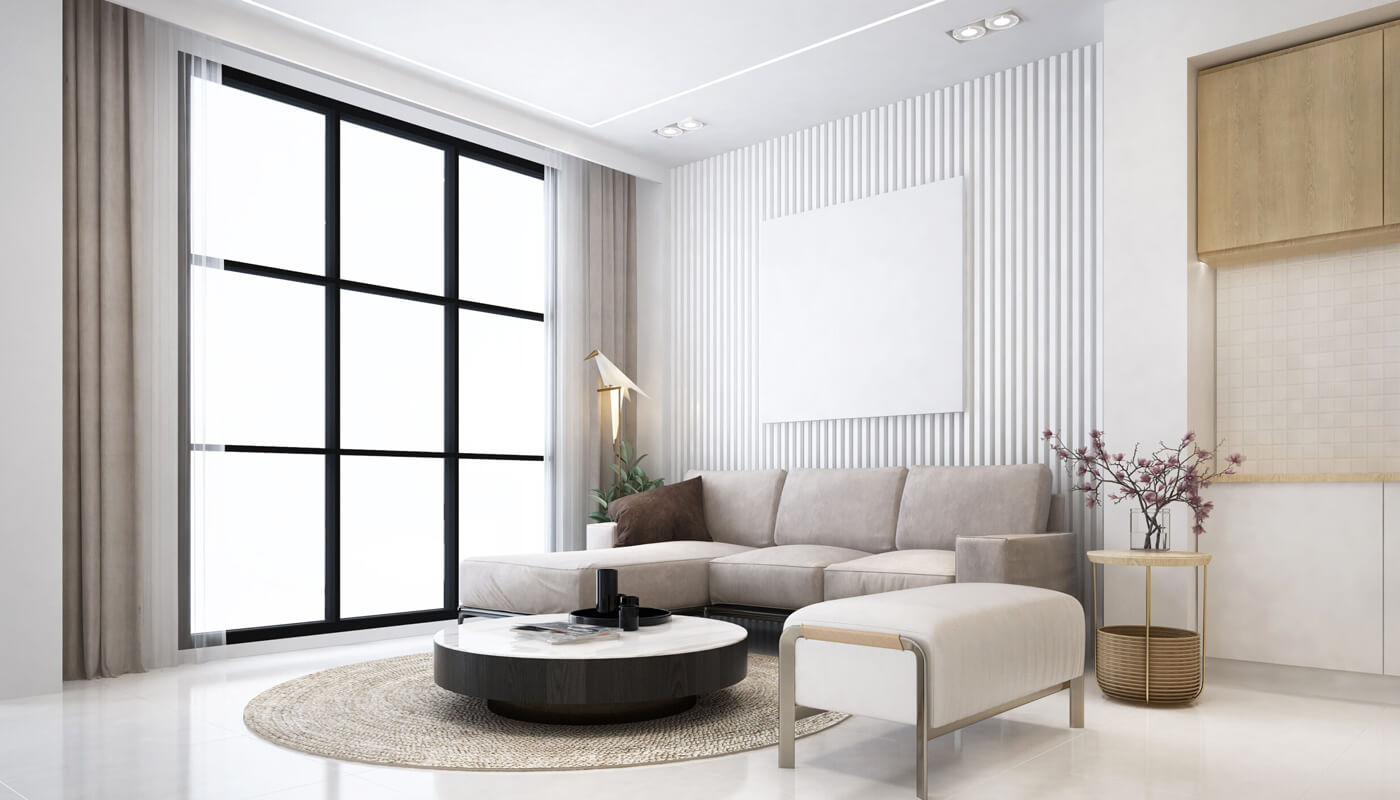 Smooth finish of wooden texture flooring surface